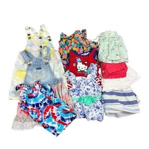 10 pc Girls 4T Summer Clothing Lot Dress Skirts Rompers